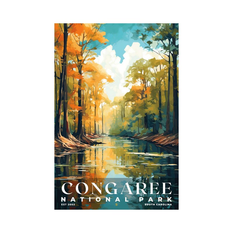 Congaree National Park Poster, Travel Art, Office Poster, Home Decor | S6